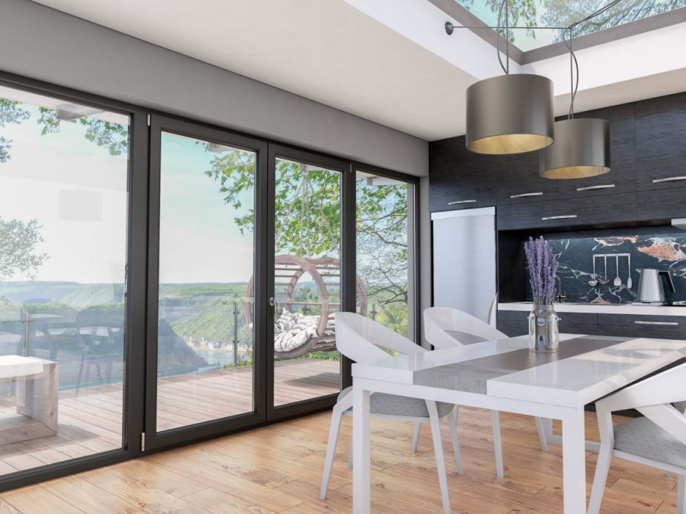 IGLO 5 Fenster 8 Fenster Projekt Hamburg Drzwi Balkonowe Iglo 5 Light Black Jadalnia 4K 2