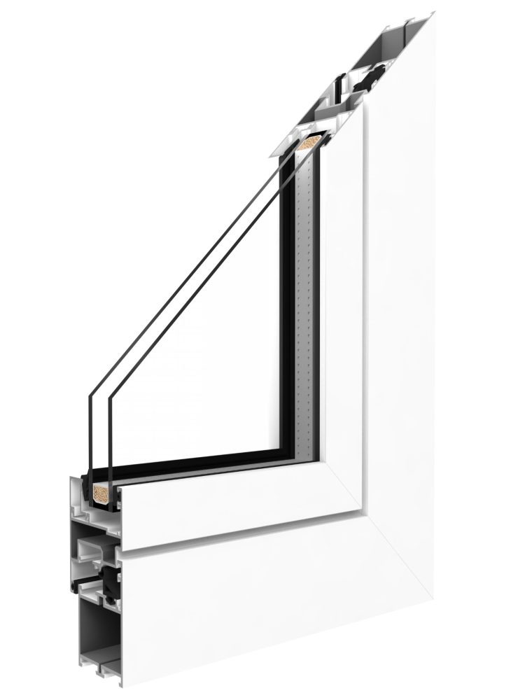 MB-45 Aluminiumfenster 3 Fenster Projekt Hamburg MB 45 Profil