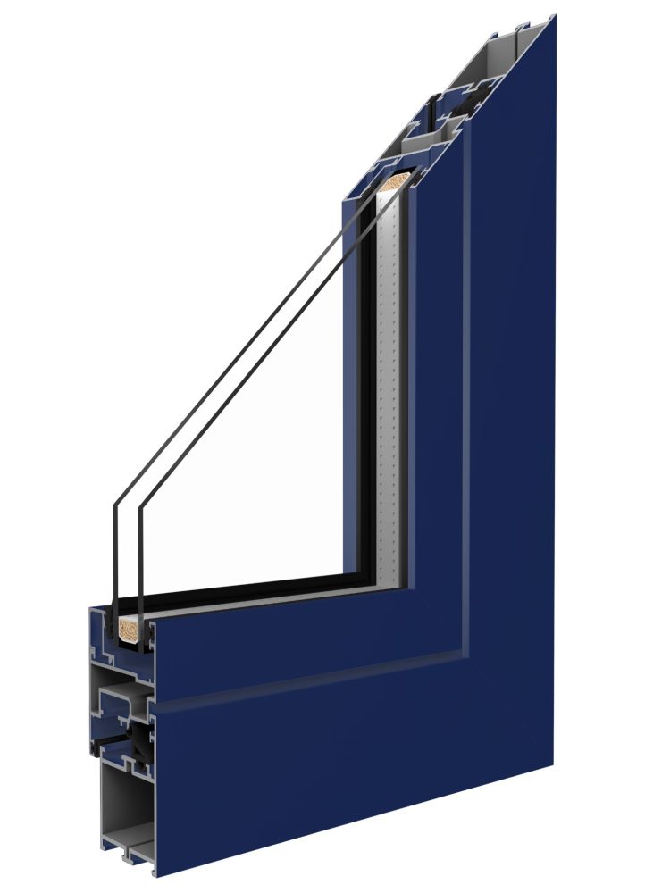 MB-45 Aluminiumfenster 2 Fenster Projekt Hamburg MB 45 okno
