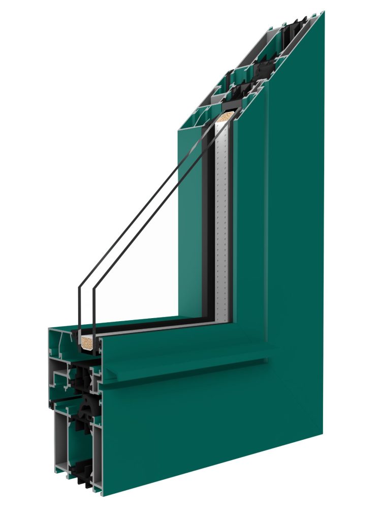 MB-70 Aluminiumfenster 5 Fenster Projekt Hamburg MB 70 RAL 6026